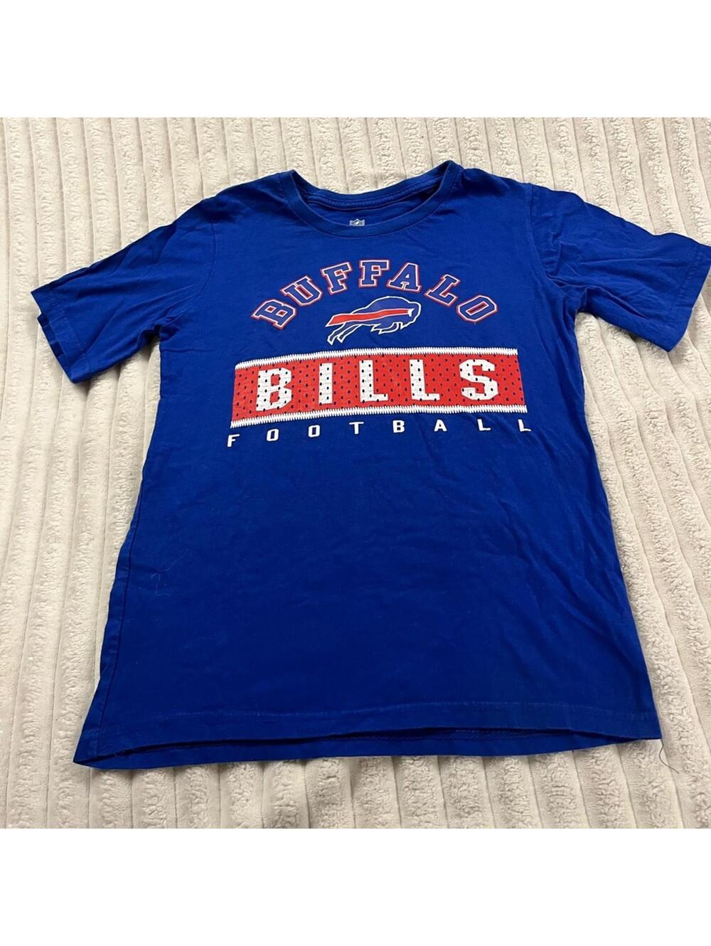 NFL Buffalo Bills Blue Short Sleeve Tshirt Boys Size Medium 10/12